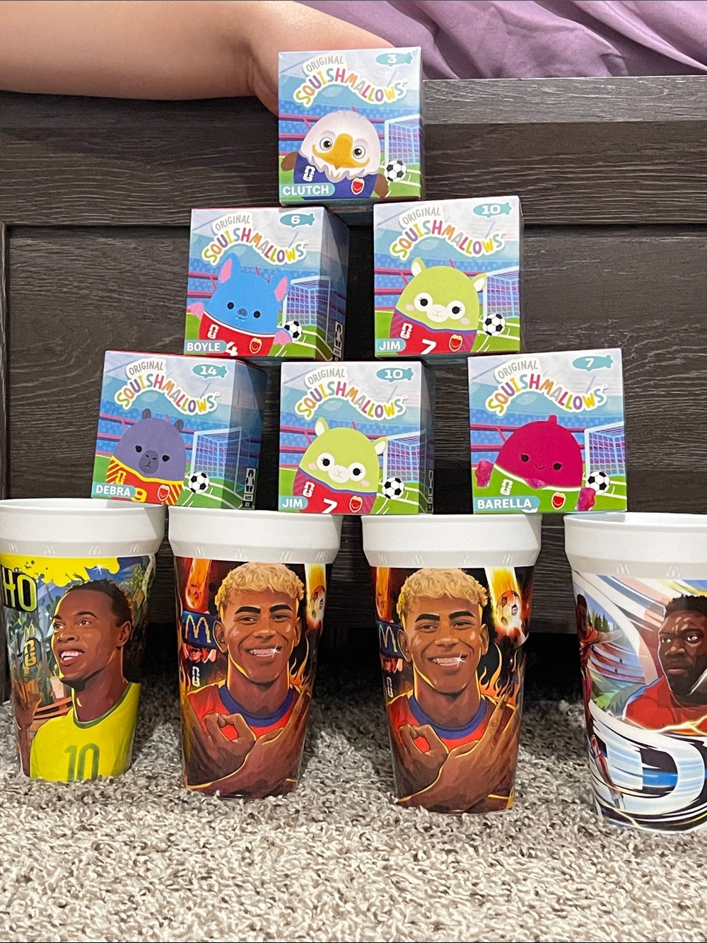 Squishmallows Assorted Plush Collectible and cups FIFA 2026 McDonald’s Collab